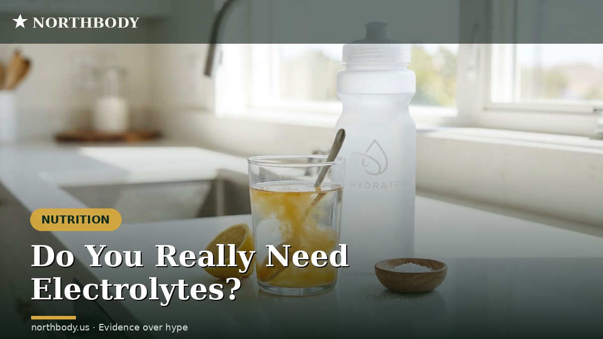 Do you really need electrolyte drinks